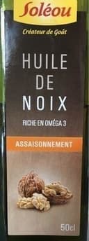 Soleou, Huile de Noix, la bouteille de 50