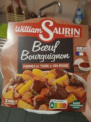 Boeuf bourguignon pommes de terre vin rouge