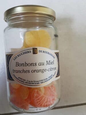 Bonbons au miel tranches orange-citron