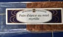 Pain d’epice au miel et myrtille