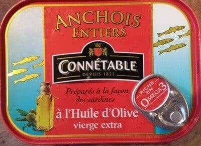 Anchois entiers à l'huile d'olive vierge extra