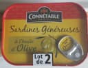 Sardines généreuses à l'huile d'olive