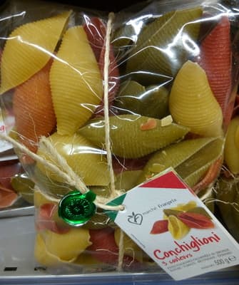 Conchiglioni - Pâtes italiennes 3 couleurs