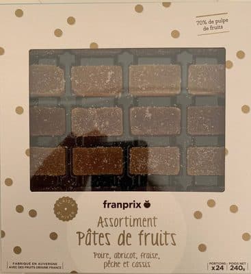 Assortiment pâtes de fruit