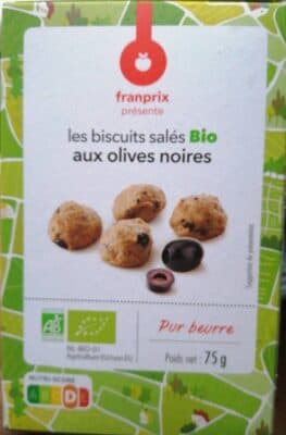 Les biscuits salés Bio aux olives noires
