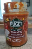 Compotée tomates mozzarella graines de courge