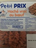 Petit prix haché vrac boeuf