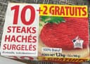 12 Steaks Hachés Surgelés