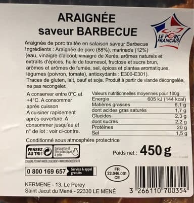 Araignée saveur barbecue