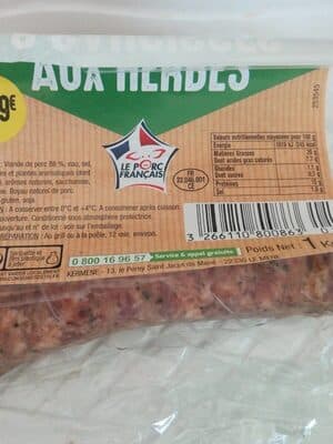 8 saucisses aux herbes