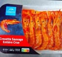 Crevettes sauvages entières crues