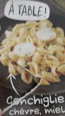 Conchiglie chèvre miel