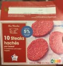 Steaks haches pur boeuf 5% surgeles