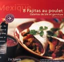 8 fajitas au poulet