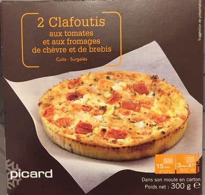 2 Clafoutis aux Tomates et aux Fromages de Chèvre et de Brebis