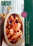 Poulet à la libanaise et aubergines cuisinées à la tomate surgelés