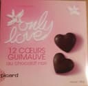 12 coeurs guimauve au chocolat noir