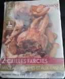 2 cailles farcies farce aux pommes et aux raisins
