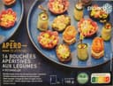 16 bouchées apéritives aux légumes