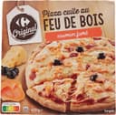 Pizza cuite au feu de bois saumon fumé