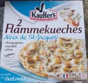 Flammekueche aux noix de St Jacques et crevettes