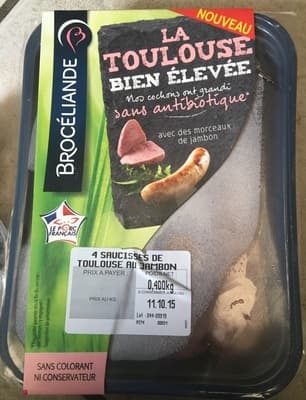 La Toulouse bien élevée Saucisses de toulouse au jambon