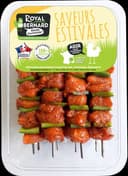 8 brochettes de filet de dinde mariné paprika cumin et poivron vert
