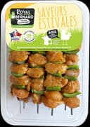 8 brochettes de filet de dinde mariné curry et poivron vert