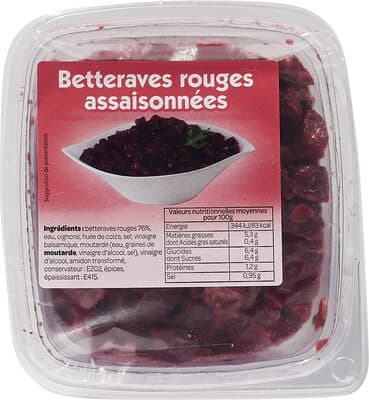 Betteraves rouges assaisonées
