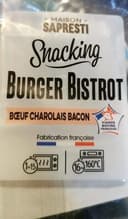 Burger Bistrot boeuf charolais bacon