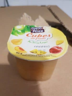 Cube ananas au sirop leger
