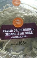 Caviar d'aubergine sésame et ail rose
