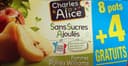 Dessert fruitier pomme poire Charles & Alice