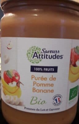 Purée de pomme banane