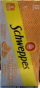 Orange sparkling seltzer water