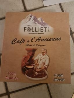 Café moulu à l'ancienne 100% arabica