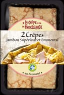 Crêpes au froment au jambon supérieur et emmental