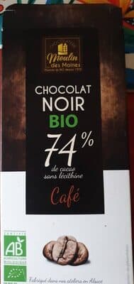 Chocolat noir bio 74% Café