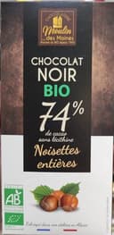 Chocolat noir BIO Noisettes entières