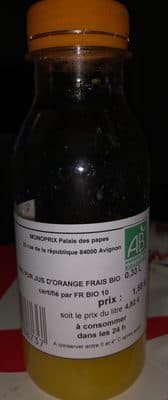 100% Jus d'orange frais bio