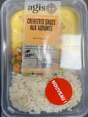 Crevettes sauce aux agrumes, riz et légumes