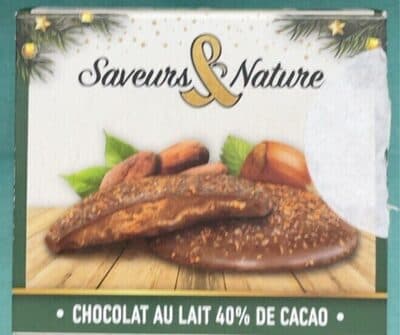 Les Palets au praliné et copeaux de fèves de cacao