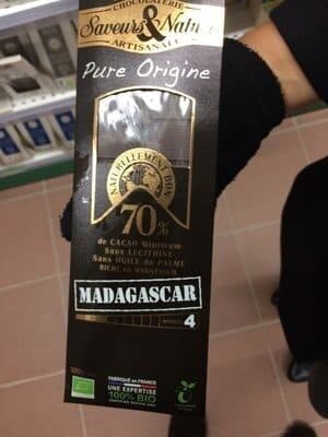 Chocolat 70% Cacao Madagascar