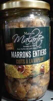 Marrons entiers cuits à la vapeur