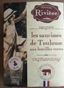 Les saucisses de Toulouse aux lentilles vertes