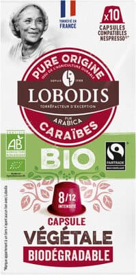 Capsules compatibles Nespresso Biodégradable Bio - Caraibes