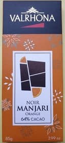 Noir manjari orange 64% cacao