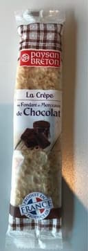 Crêpe au fondant et morceaux de chocolat