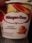 Mango raspberry crème glacée