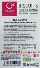 Biscuits Nature & Bienfaits blé avoine